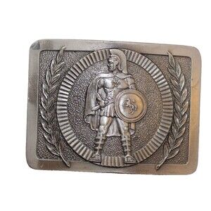 Vintage Lewis Belt Buckle Roman Centurion ad for Roman Meal Bread